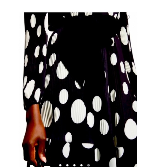 Milly NWT 🎉host pickx2🎉🎈pleated Polka dot Liv dress - Picture 4 of 16